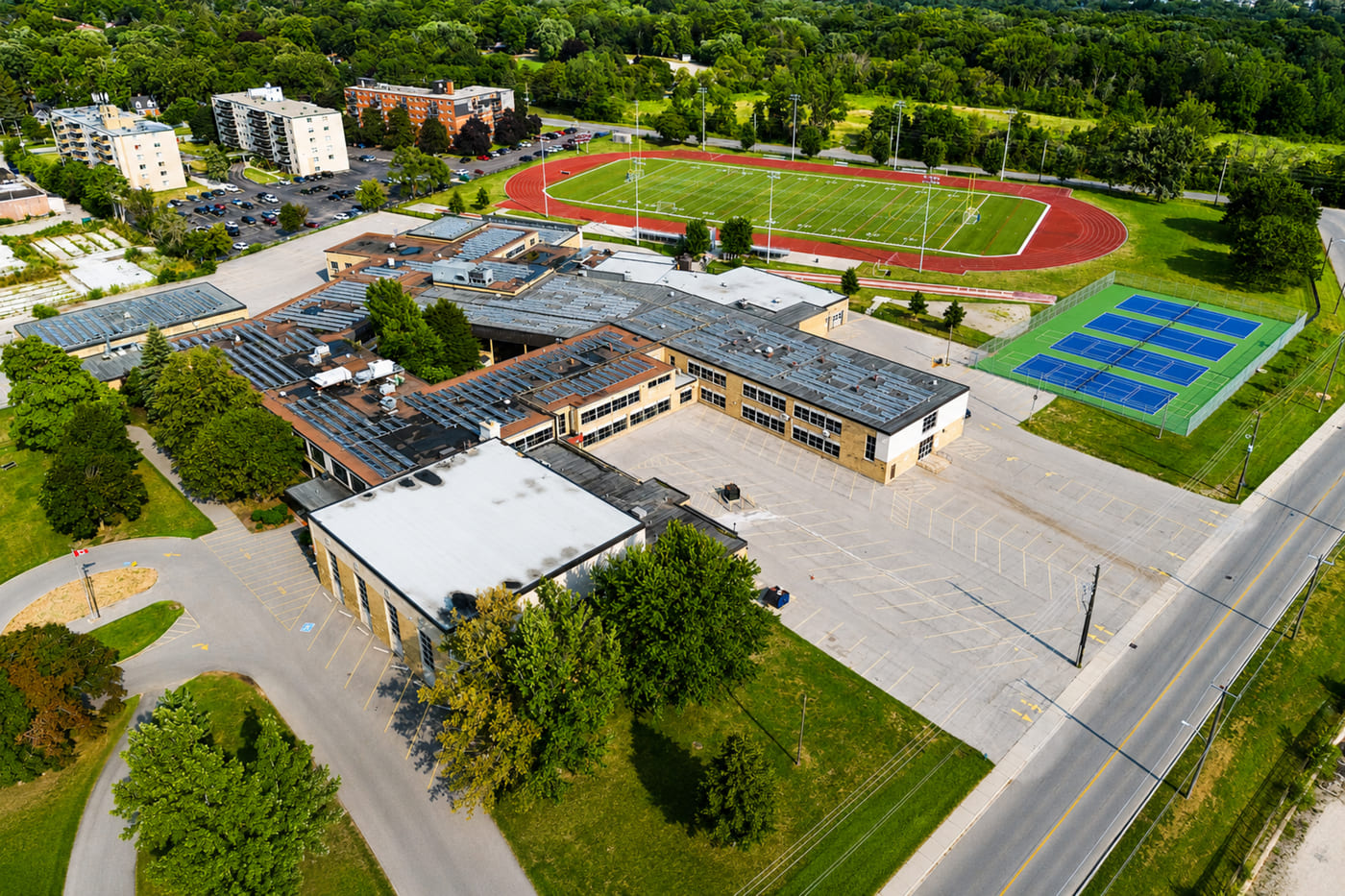 Drone aerial photo of a Brantford listing