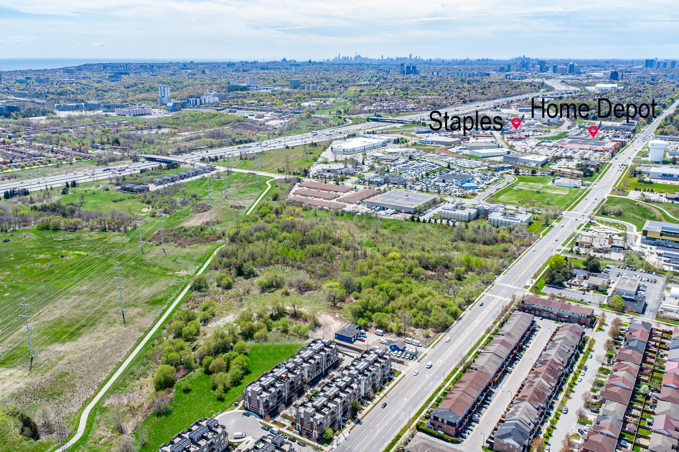 Drone aerial photo of a Scarborough listing